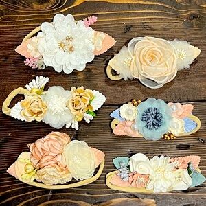 Infant hairbands with flowers